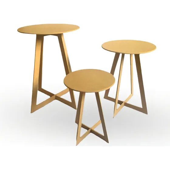 Kit Festa Trio Mesas Cone Modernas Reforçada 80cm