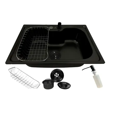 Cuba Gourmet Cozinha Aço Inox Com Acessórios 60x42cm Preta Cor Aço Inox Preto