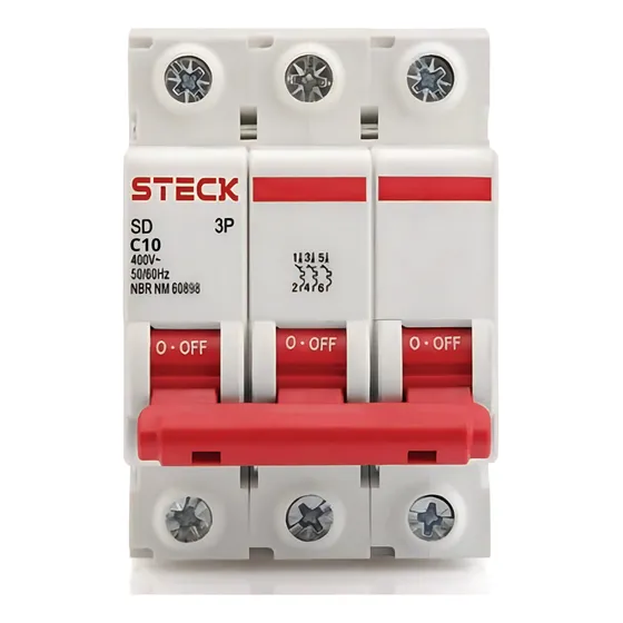 Disjuntor Steck Tripolar 10a 16a 20a 25a 32a 40a 50a Curva C