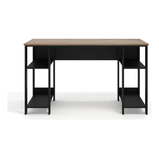 Mesa Escrivaninha Gamer Madeira Industrial Geek - Laminado Com Preto Para Home Office Mesa Escrivaninha Gamer Madeira Industrial Geek - Laminado Com Preto Para Home Office