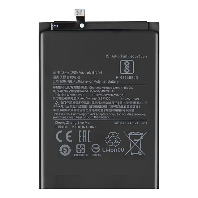 Bateria Compatible Con Redmi Note 9 Bn54 4920mah
