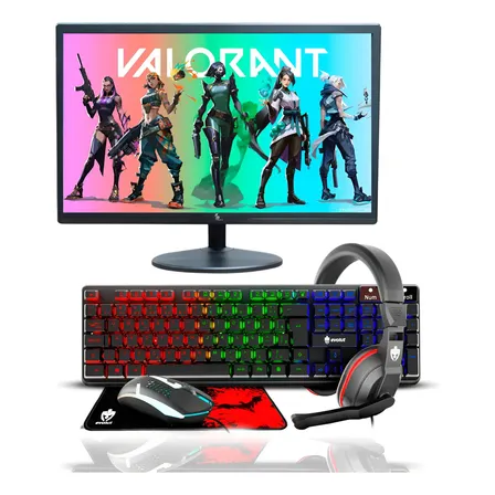 Kit Completo Monitor 19,5 Full Hd Com Teclado E Mouse Usb Preto