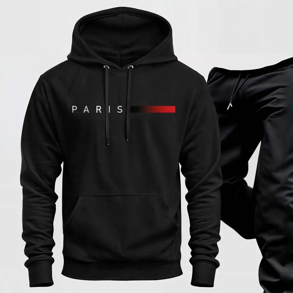 Conjunto Moletom Unissex Paris Blusa Frio Calça Confortavel Conjunto Moletom Unissex Paris Blusa Frio Calça Confortavel