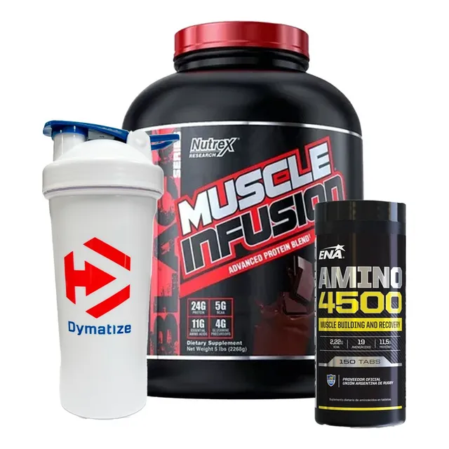 Combo Muscle Infusion Whey 5lb+ Ena Amino 4500+ Shaker