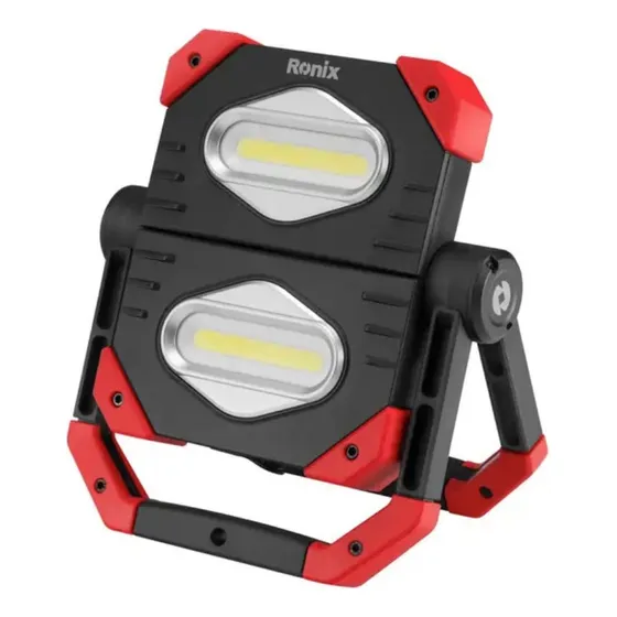 Reflector Recargable Led Ronix Lámpara Linterna Powerbank