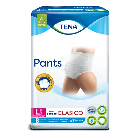 Pañales para adultos descartables Tena Ropa Interior Pants Clásico L x 8 u
