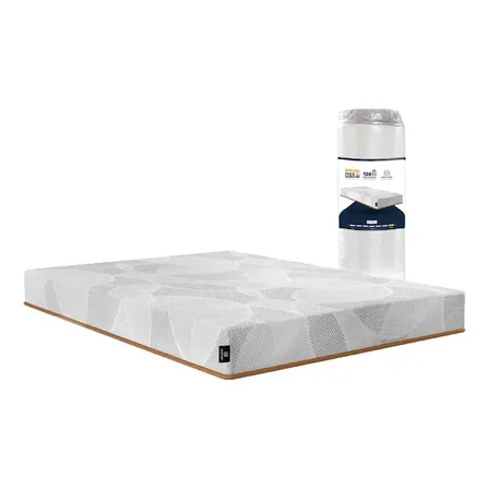 Colchão Casal Ortopédico Espuma D33 A Vácuo - Lucas Home Branco