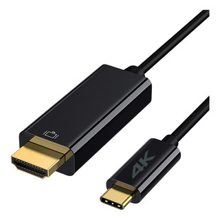 Cabo Tipo C Macho Para Hdmi Macho Usb-c 4k 3 Metros Preto Cabo Tipo C Macho Para Hdmi Macho Usb-c 4k 3 Metros Preto