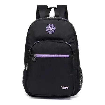 Mochila Estojo Feminina Resistente Escolar Espaçosa Preto Liso