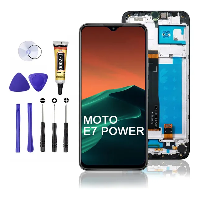 Display/pantalla Para Moto-e7 Power Con Marco