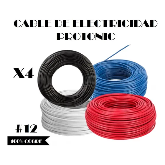 Cable De Electricidad #12 - 100% Cobre - Protonic