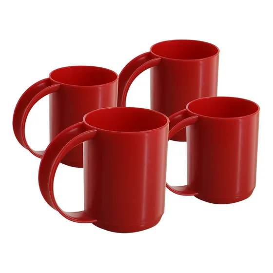 Set De 4 Tazas Con Asa 358 Ml C/u
