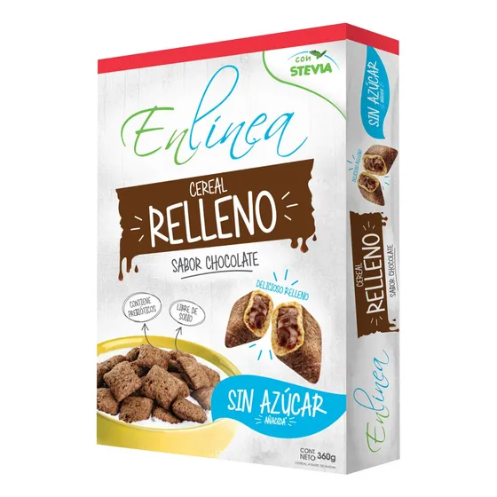 Cereal Relleno En Línea Sabor Chocolate 360 G