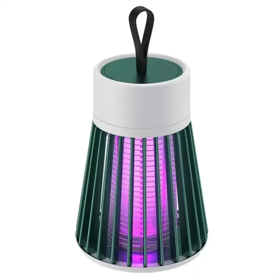 Lámpara Repelente Mata Moscas Y Mosquitos Eléctrico Color Verde