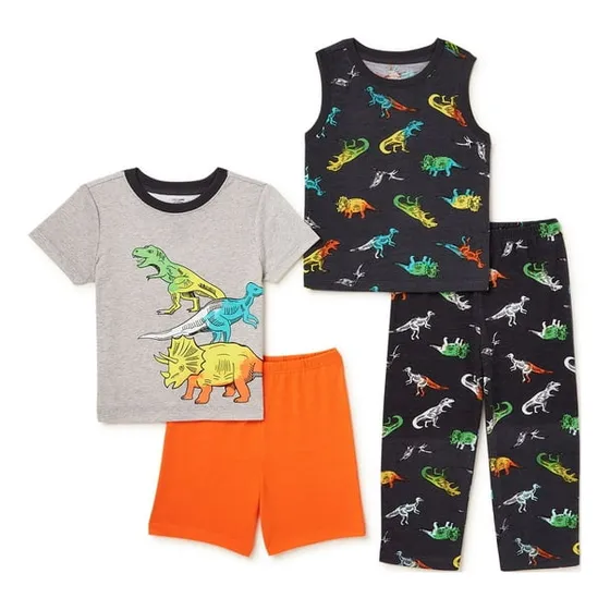 Pijamas Para Niños 4 Piezas Importadas