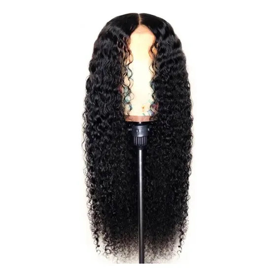 Para Conjunto De Peluca De Gasa Con Encaje Frontal Negro -