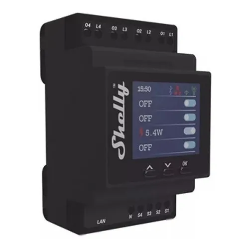 Relevador Inalámbrico Wifi 4 Canales Inteligentes Shelly