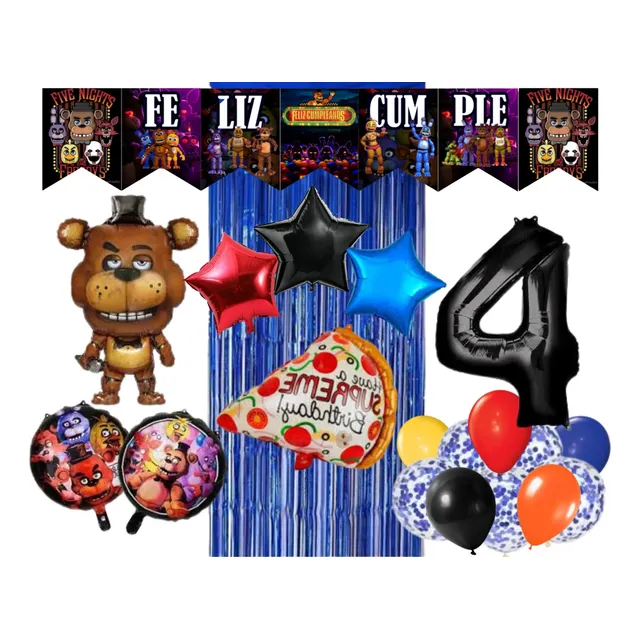 Set Combo Decorativo De Globos Five Nights At Freddy's