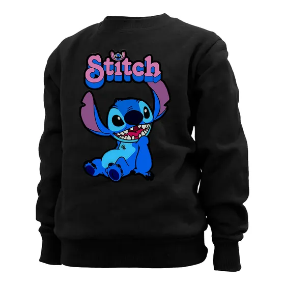 Buzo Algodón Felpa Stitch En Cuatros Diseños Y Varios Colore