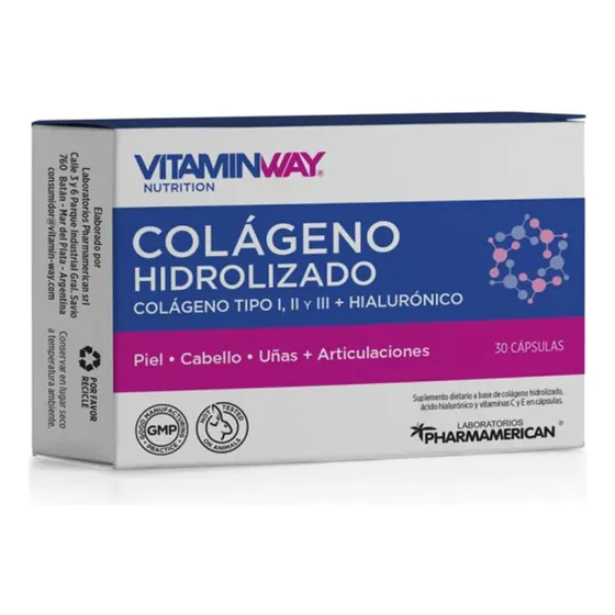 Vitamin Way Colageno Hidrolizado 1,2 Y 3 + Acido Hialurónico
