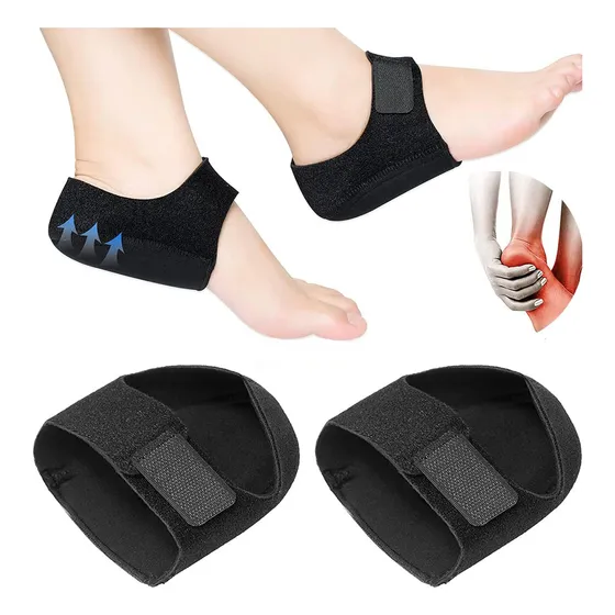 Vmimv 1 Par Protectores De Talón De Gel, Taloneras Ortopédicas Para Espolón Calcáneo Y Fascitis Plantar, Alivio Del Dolor Color Negra