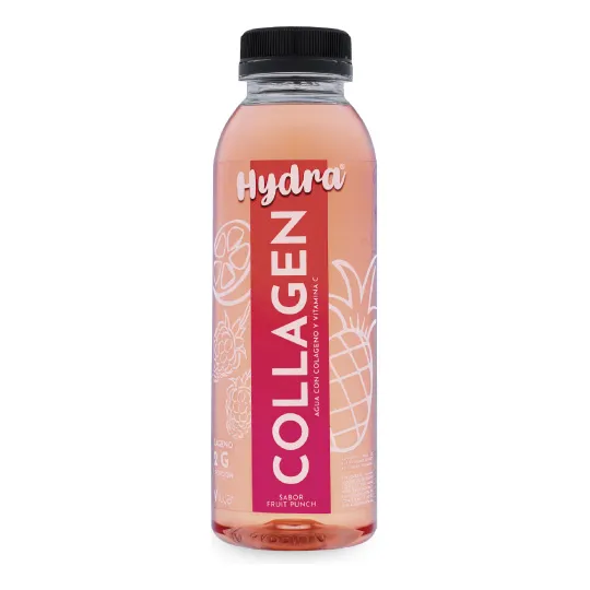 Pack 12 Hydra Collagen Agua + Colágeno 380cc Sabor Fruit Punch