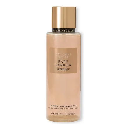 Victoria's Secret Bare Vanilla Shimmer Body Splash 250ml Bruma Corporal Com Brilho Spray Perfume Leve Colônia Feminina Fragrância Adocicada Refrescante Pós Banho Baunilha Ambar Para O Dia A Dia