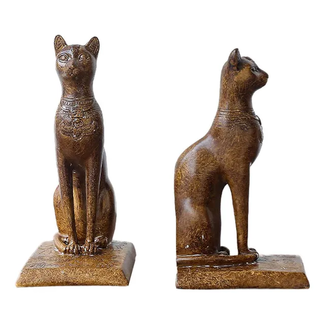 Estatuas De Gato Egipcio For Libros, Sujetalibros, Adornos