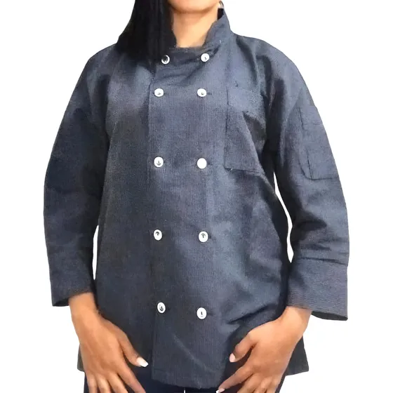 Chaqueta Chef Cruzada Mao Bolsillos 