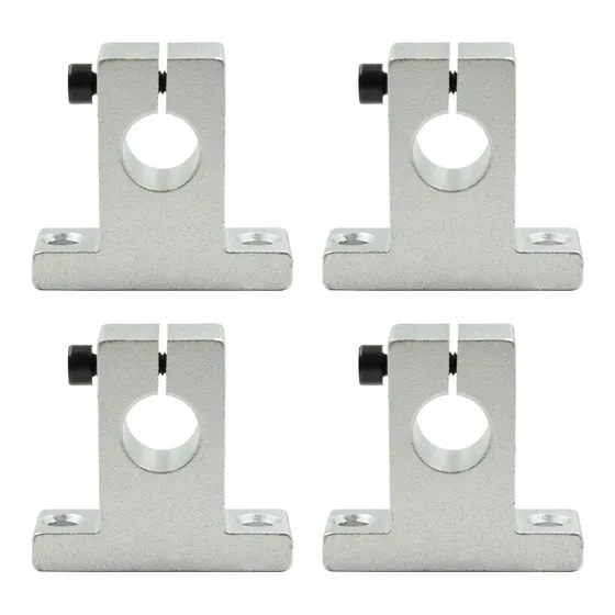 Kit 4 Suporte Para Eixo Guia Linear 16mm Sk16