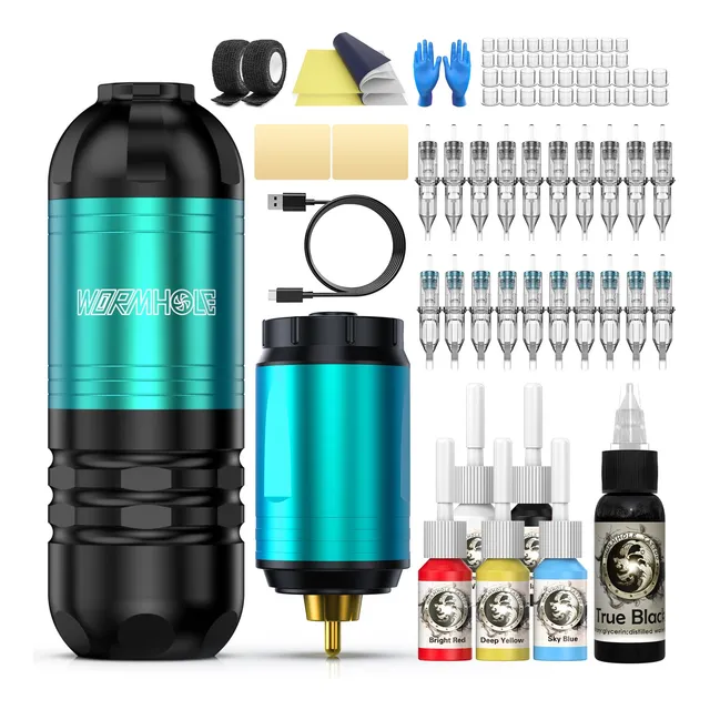 Ametralladora De Tatuaje Inalámbrico Kit De Tatuaje Wchvo