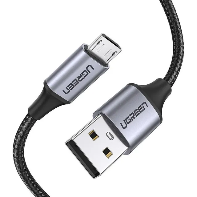 Cable Carga Rápida Micro Usb 2.0 Ugreen Us290 (60146) 1m Metal Negro