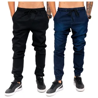 Kit 2 Calças Jeans Camuflada Masculina Jogger C/ Punho Lycra Kit 2 Calças Jeans Camuflada Masculina Jogger C/ Punho Lycra