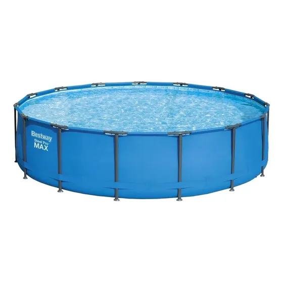 Pileta estructural Bestway Steel Pro Max 56488 457cm de diámetro 107cm de alto color azul
