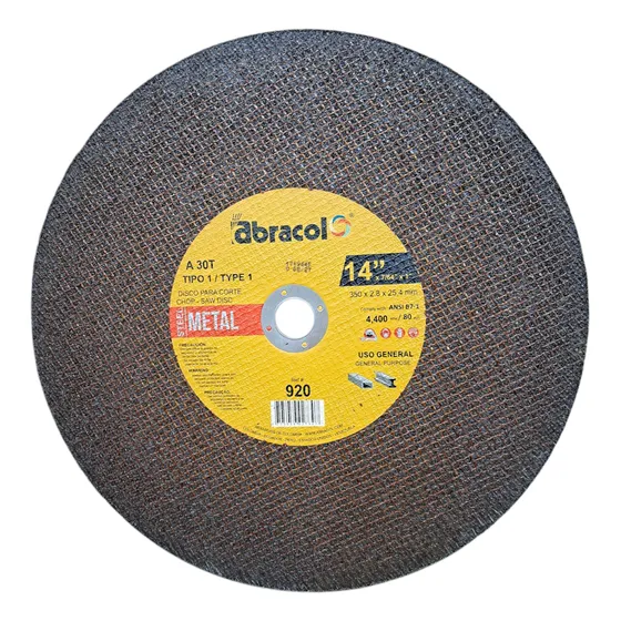 Disco De Corte Metal Tronzadora 14 Pulgadas Abracol Pack 12
