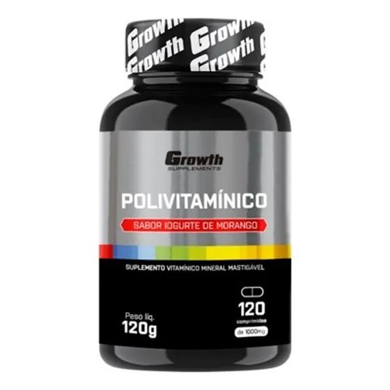 Polivitamínico Mastigável 120 Comprimidos Growth Suplements