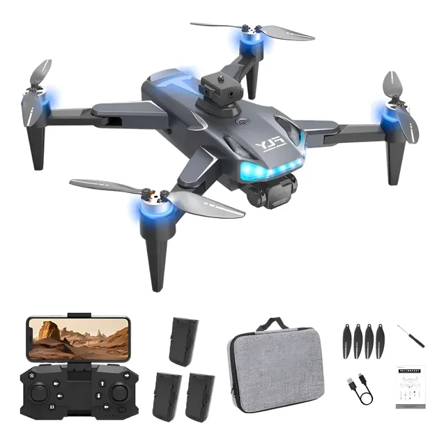 Mini Dron 8k Dual Cámara Profesional Dron Gps Tres Baterías