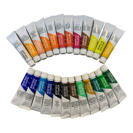 Set De Pinturas Acrilicas (24 Colores, 10 Ml C/u)