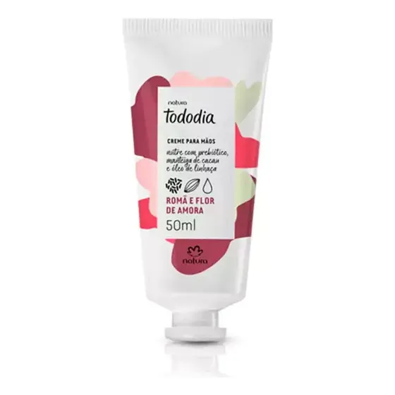 Creme Hidratante Para Mãos Natura Tododia Romã E Flor De Amora 50ml