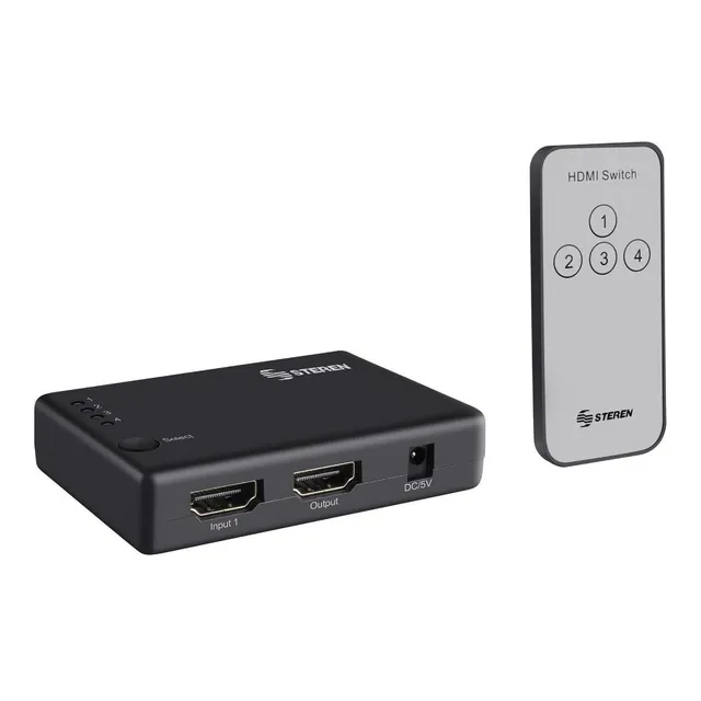 Selector Hdmi De 4 Entradas Con Control Remoto Steren