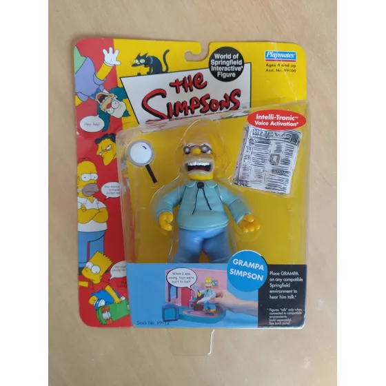 Boneco The Simpsons Vovô Playmates Original E Lacrado Un363