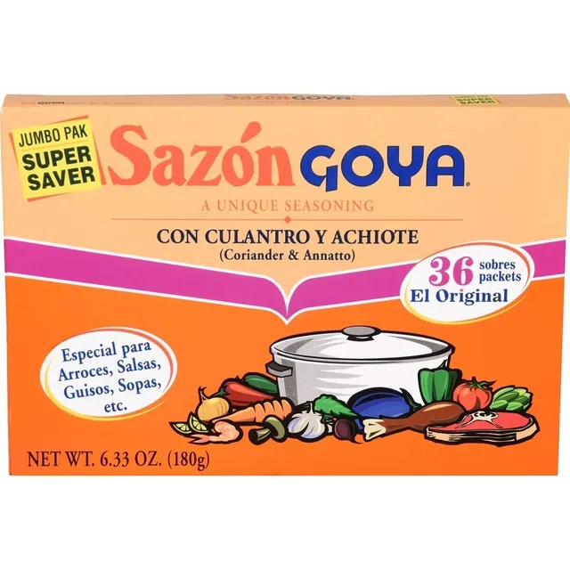 Sazon Goya Con Culantro Y Achiote 36 Sobres, 2 Pack
