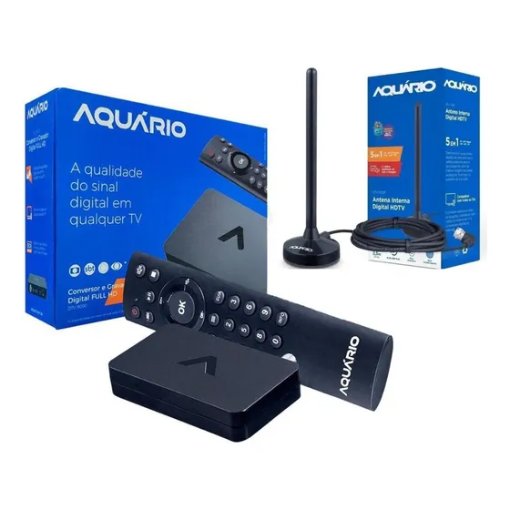 Conversor Tv Digital Ful Hd Saida Hdmi + Antena Interna 