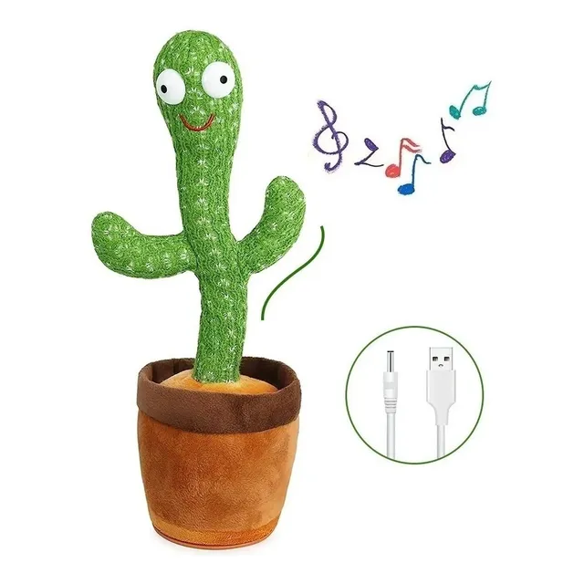 Cactus Bailarín, Recargable, Graba, Repite, Brilla, Tik Tok 
