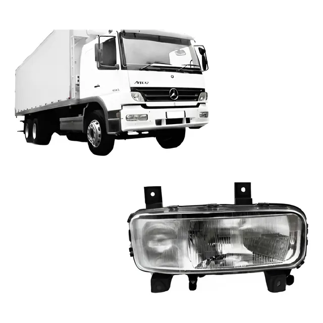 Farol Atego 1418 1518 1718 2425 2428 C/auxiliar Neblina L.d