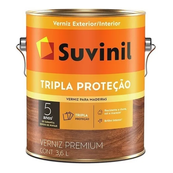 Verniz Madeira Tripla Proteção Suvinil 3,6l  3 Filtro Solar 