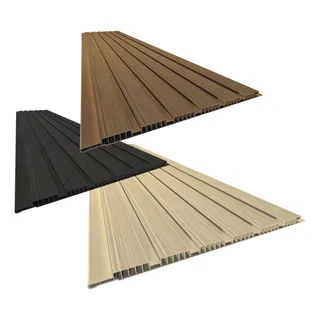 Kit 3 Placas Painel Ripado De Pvc 20 Cm X 3 Metros Kit 3 Placas Painel Ripado De Pvc 20 Cm X 3 Metros