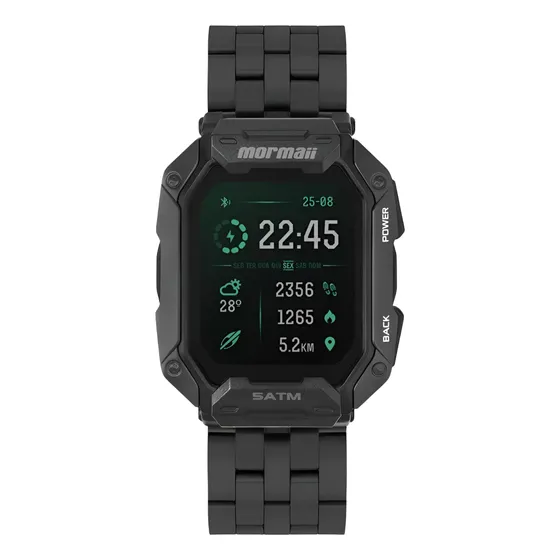 Relógio Smartwatch Mormaii Force Pulseira De Aço