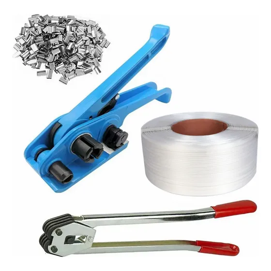 Kit Enzunchadora Manual Zuncho Plástico Sellos 12mm 2600mts Enzunchadora Manual + Sellador + Zuncho Plástico + Sellos