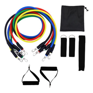 Kit Elásticos Extensores 11 Pçs Musculação Treino Exercícios Kit Elásticos Extensores 11 Pçs Musculação Treino Exercícios